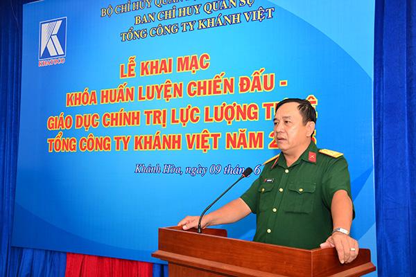 Khai mạc Lớp huấn luyện Tự vệ Tổng công ty Khánh Việt năm 2015