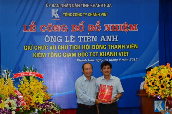 Bổ nhiệm Chủ tịch Hội đồng thành viên kiêm Tổng giám đốc Tổng công ty Khánh Việt