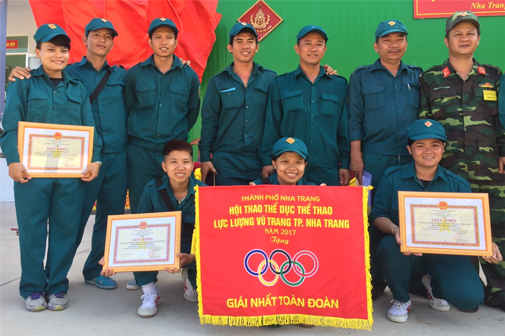 Đoàn vận động viên Lực lượng Tự vệ Tổng công ty Khánh Việt xuất sắc đạt Giải nhất toàn đoàn Hội thao TDTT trong lực lượng vũ trang thành phố Nha Trang năm 2017