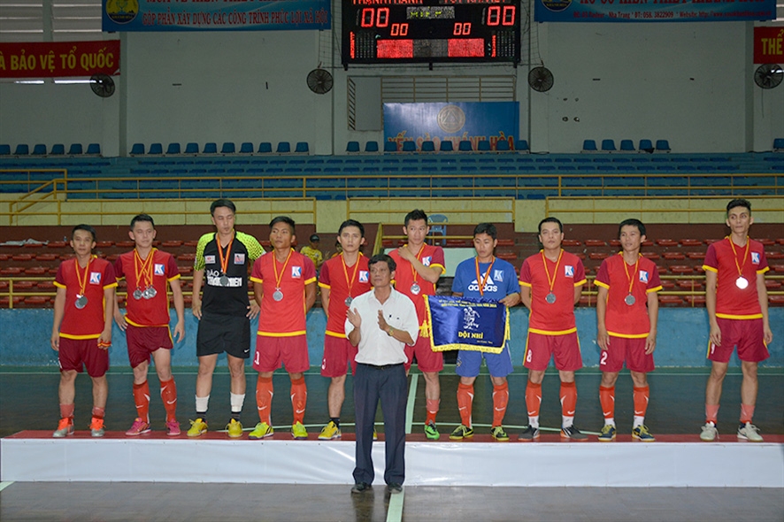 Đội bóng Futsal Tổng công ty Khánh Việt đạt giải nhì Giải bóng đá Futsal tỉnh năm 2016