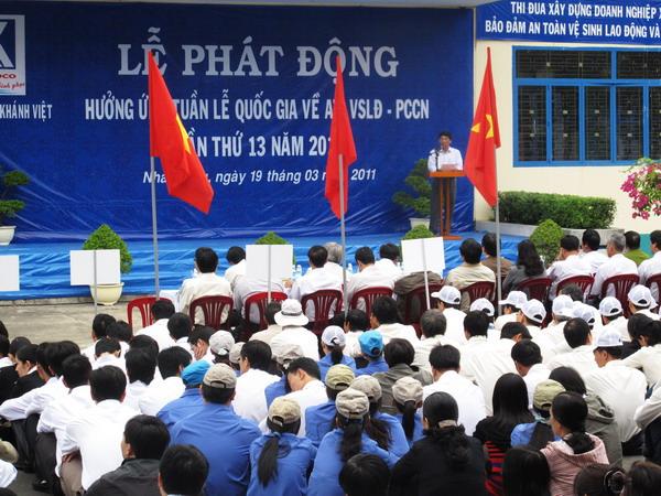 Tổng công ty Khánh Việt mít tinh hưởng ứng tuần lễ quốc gia An toàn- Vệ sinh công nghiệp - PCCN